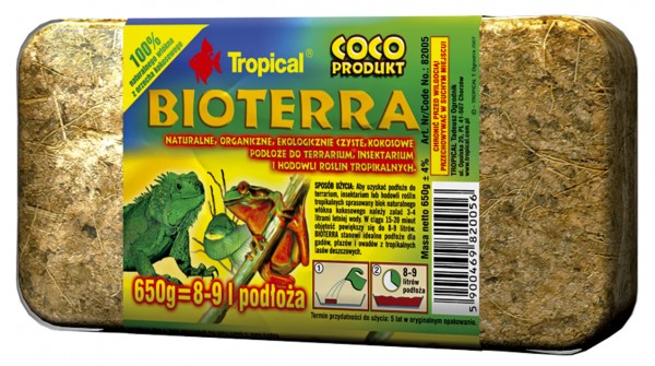 Tropical Terrarien-Bodengrund Bioterra aus Kokosfasern