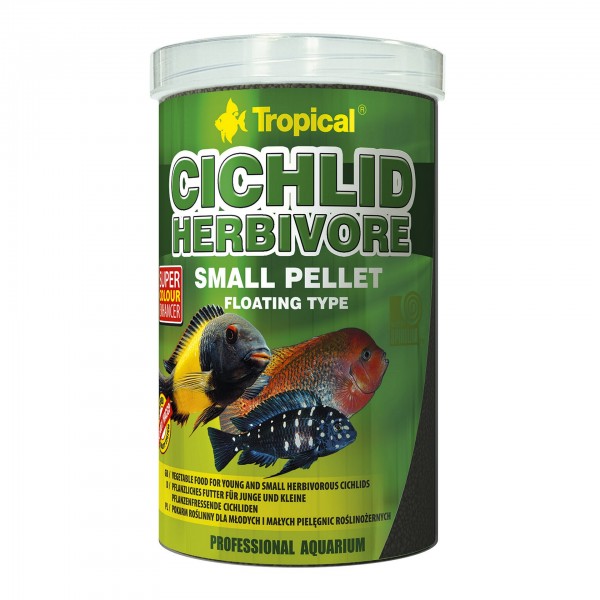 Fischfutter TROPICAL Herbivore Small Pellet, 1 Liter