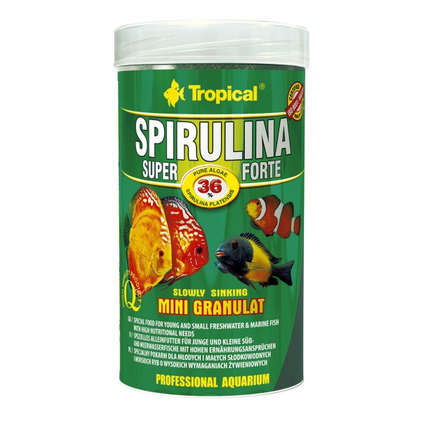 Fischfutter TROPICAL Super Spirulina Forte 36% Mini Granulat 250 ml