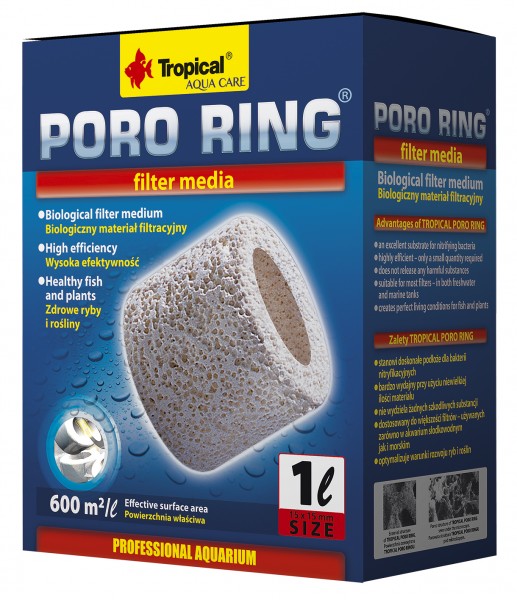 Filtermedium Tropical Poro Ring 15×15mm 1 Liter