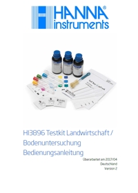 Die Gebrauchsanweisung für den Hanna QUICK Soiltest HI3896 zum Herunterladen und ausdrucken