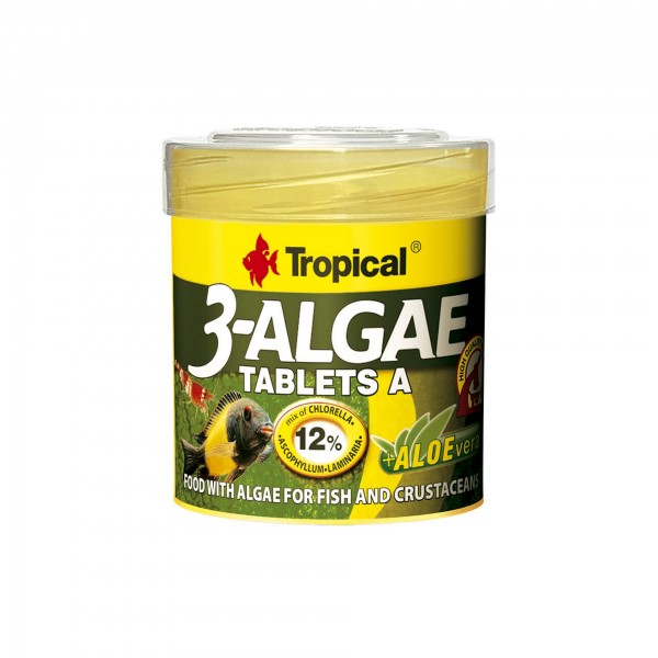 Zierfischfutter Tropical 3-Algae Tablets A - Hafttabletten, 50ml
